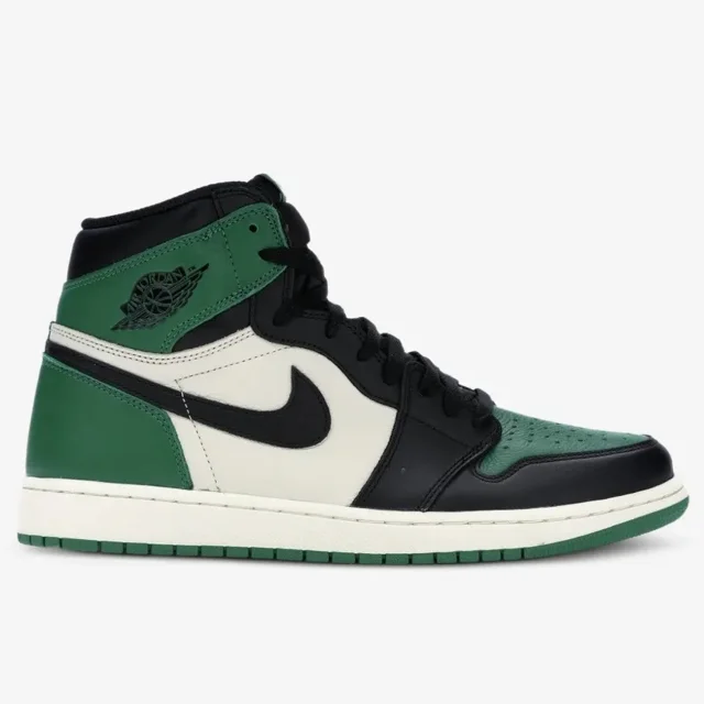 کتونی نایک ایر جردن ۱ ساقدار سبز سفید Nike Air Jordan 1 High White And Green