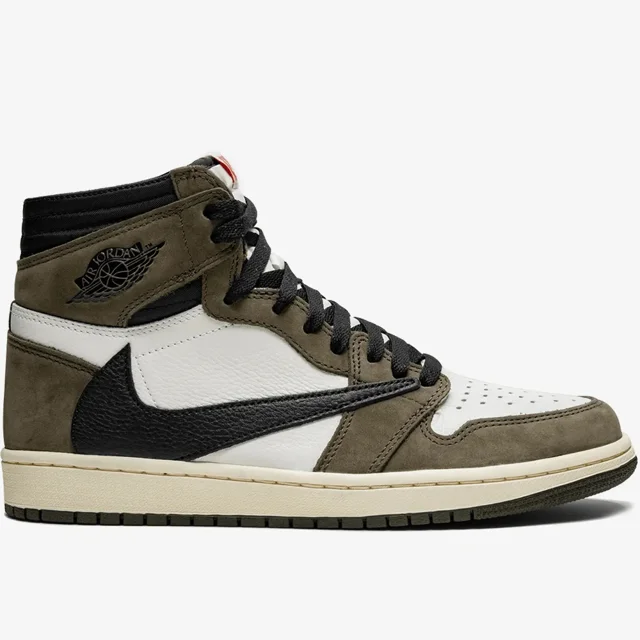 کتونی نایک ایرجردن ۱ ترویس اسکات قهوه ای Nike Air Jordan 1 High Travis Scott Cactus Jack Brown