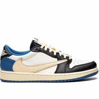 کتونی نایک ایرجردن ۱ بدون ساق ترویس اسکات فرگمنت Nike Air Jordan 1 Low Travis Scott Fragment Blue