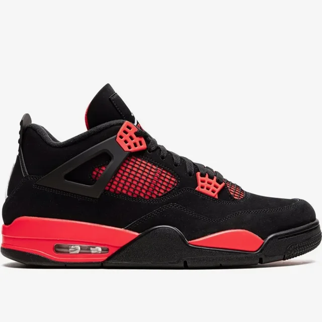 کتونی نایک ایرجردن ۴ رد تاندر مشکی قرمز Nike Air Jordan 4 Red Black