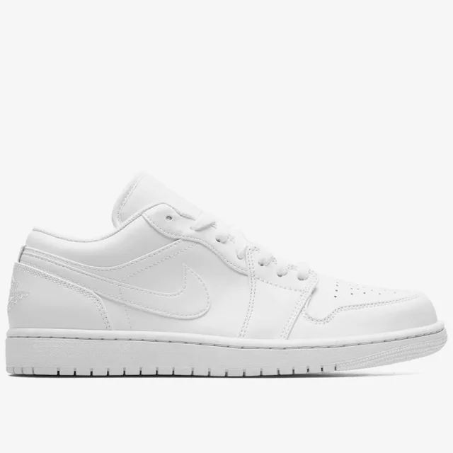 کتونی نایک ایرجردن ۱ بدون ساق تمام سفید Nike Air Jordan 1 Low White