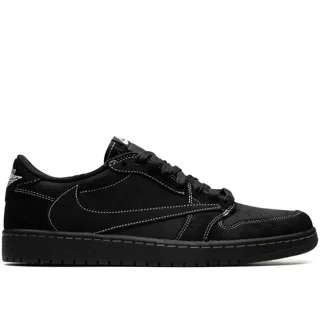 کتونی نایک ایر جردن ۱ بدون ساق ترویس اسکات مشکی بلک فانتوم Nike Air Jordan 1 Low Travis Scott