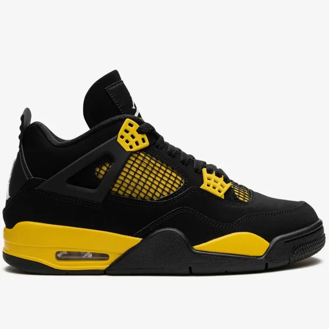 کتونی نایک جردن4 مشکی زرد تاندر Nike Air Jordan 4 Retro Thunder 2023