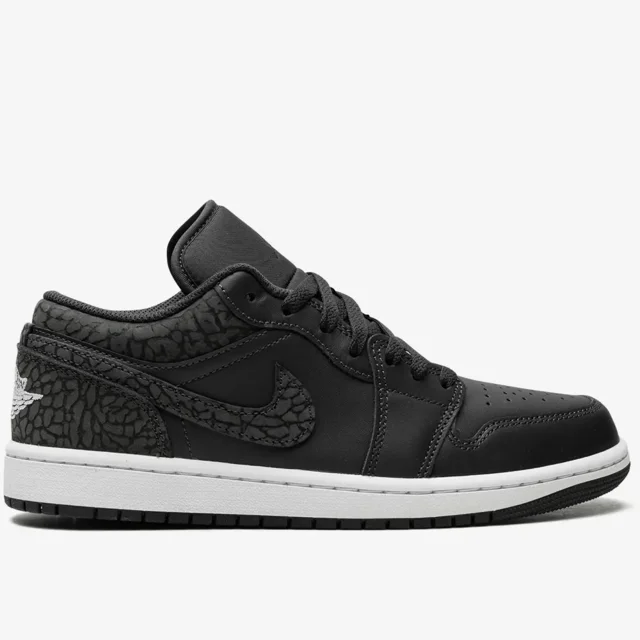 کتونی نایک ایرجردن ۱ بدون ساق الفنت مشکی Nike Air jordan 1 Low Black Elephant
